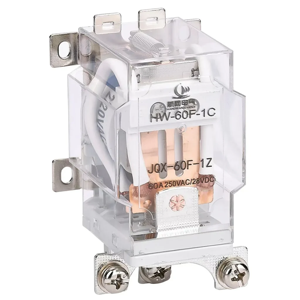 HW-60F-1Z Power Relay 60A, Durable, Bolt Mounting