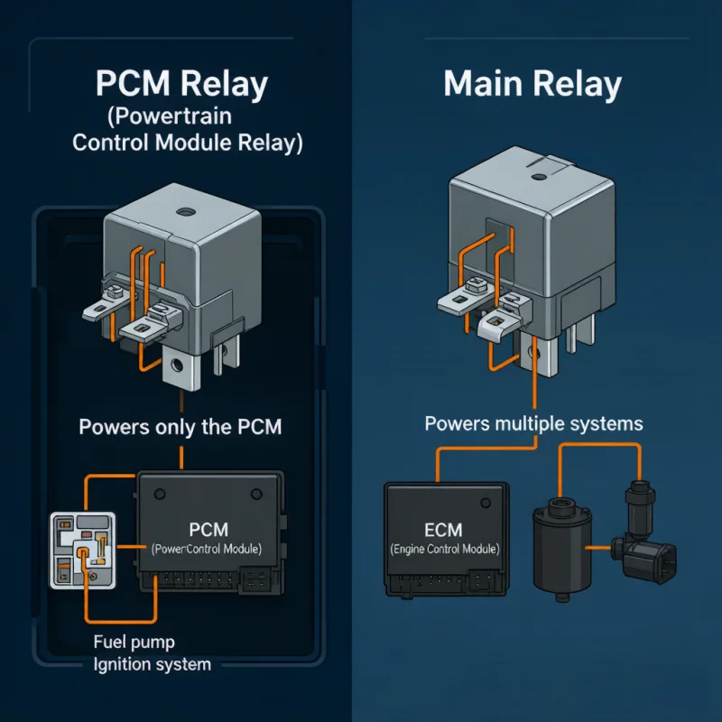 Difference Powertrain Control Module Relay vs